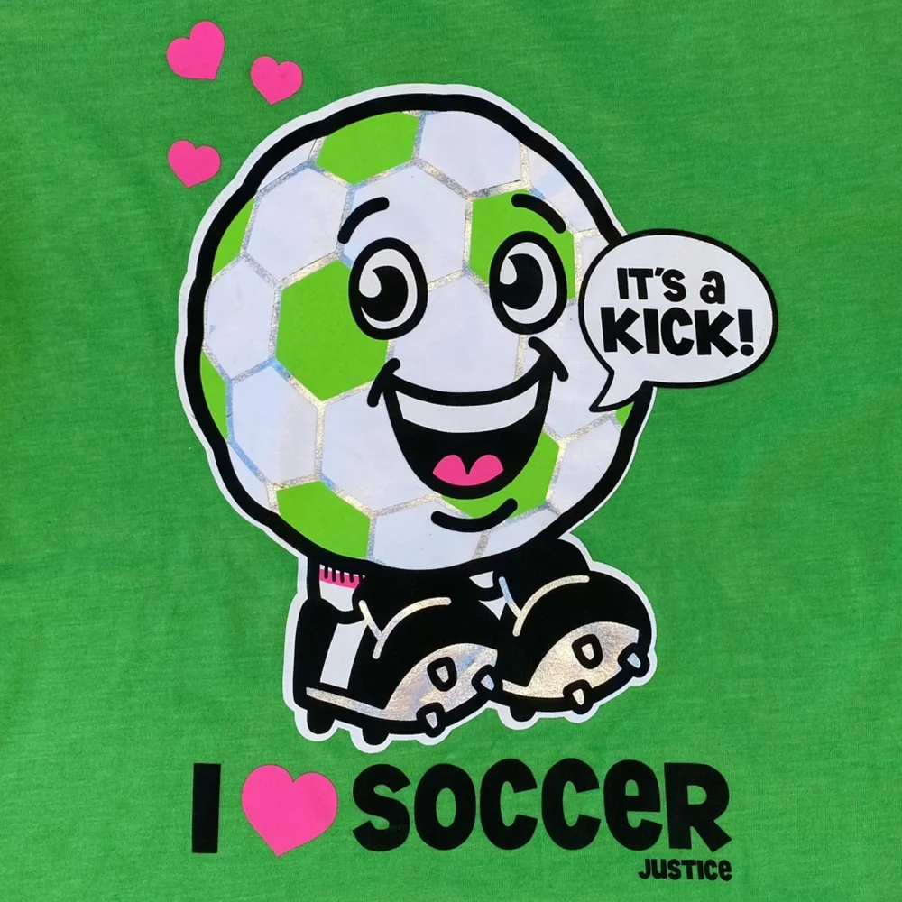 NWT Justice Girls Soccer T-Shirt